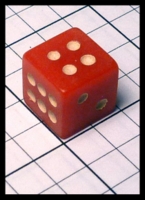 Dice : Dice - 6D Pipped - Red Small with Crowded 4 - Ebay Oct 2014
